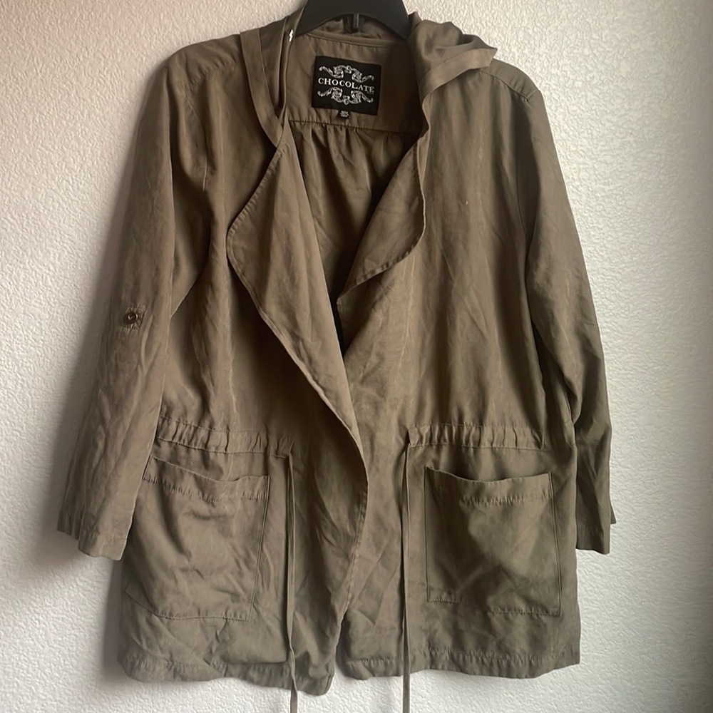 Olive Green Light Hooded Jacket